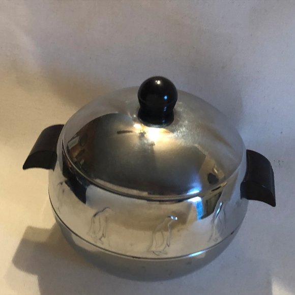 Chrome Ice Bucket Vintage West Bent Penguin - Picture 1 of 4